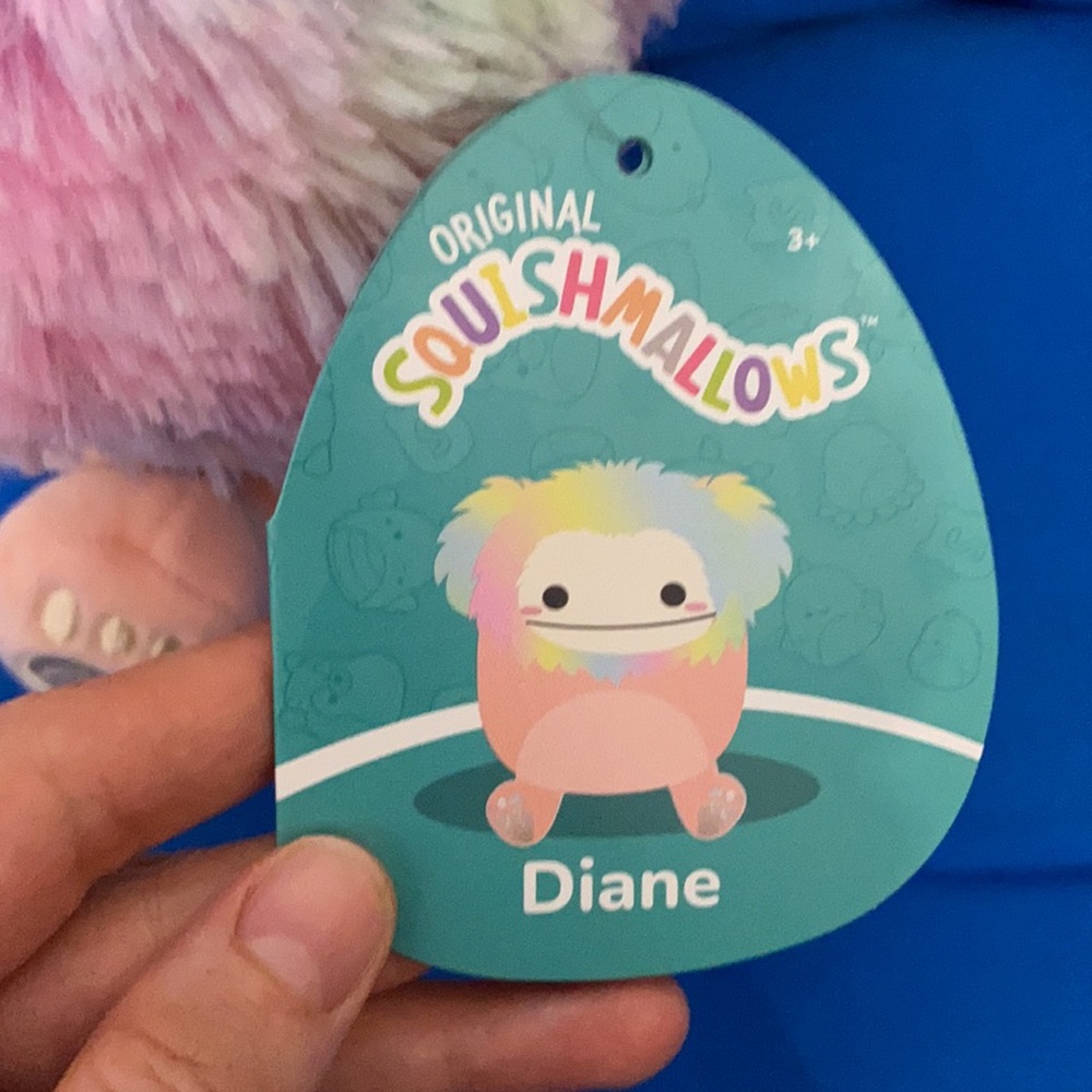 Original Squishmallows Diane Size 7 “ Inch Bigfoot NWTS ExcellentCondition - Picture 3 of 13